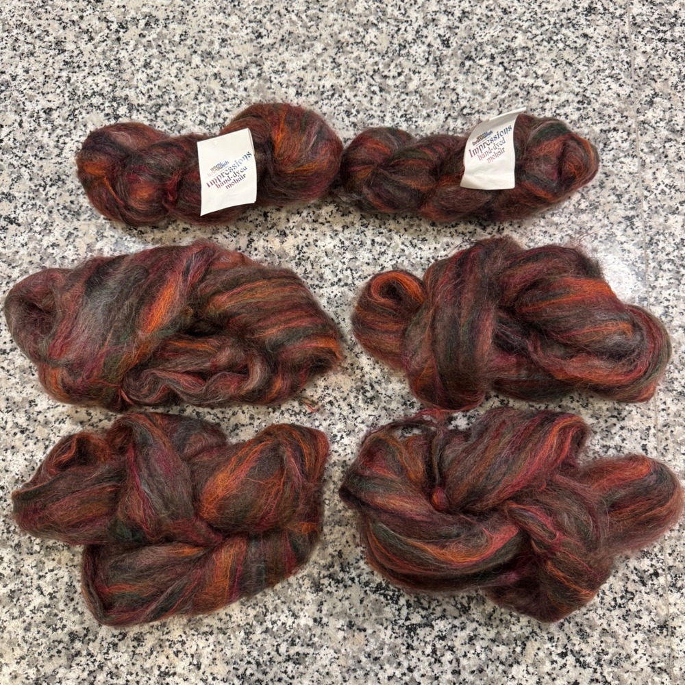 Brunswick Impressions Hand Dyed Mohair Yarn Costa Rica Ombre 4505 6 Hanks